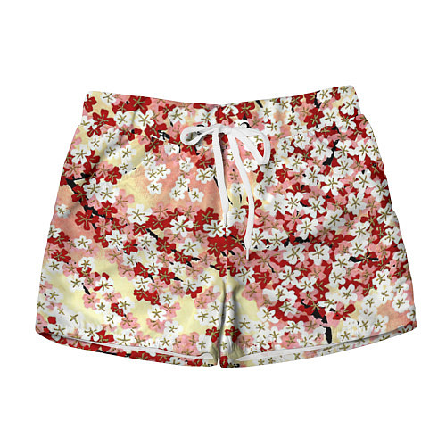 Женские шорты Цветущая весна / 3D-принт – фото 1