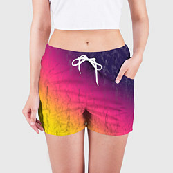 Шорты женские Паттерн с воздушной гимнастикой, цвет: 3D-принт — фото 2