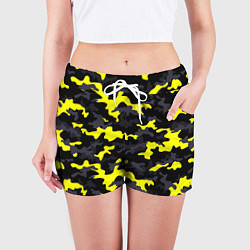 Шорты женские Black Camo, цвет: 3D-принт — фото 2