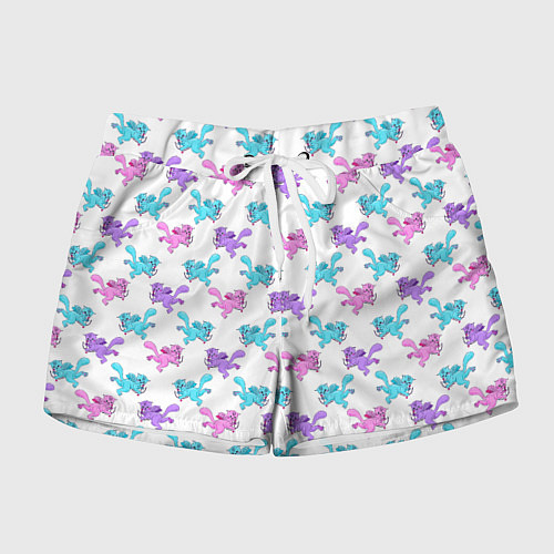 Женские шорты Коты Купидоны Паттерн / 3D-принт – фото 1