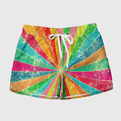 Шорты женские Геометрический паттерн Retro, цвет: 3D-принт