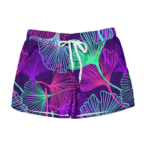 Женские шорты Neon color pattern Fashion 2023 / 3D-принт – фото 1