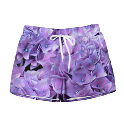 Женские шорты Фиолетово-сиреневые цветы