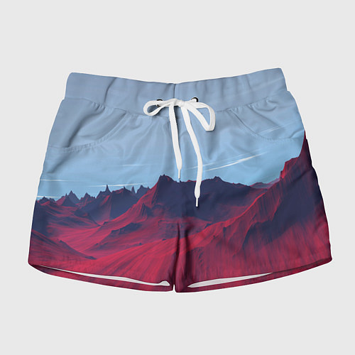 Женские шорты Красный песок / 3D-принт – фото 1