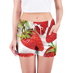 Шорты женские Strawberries, цвет: 3D-принт — фото 2