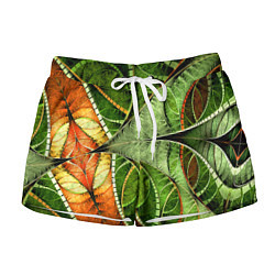 Женские шорты Растительный абстрактный фрактальный паттерн Veget