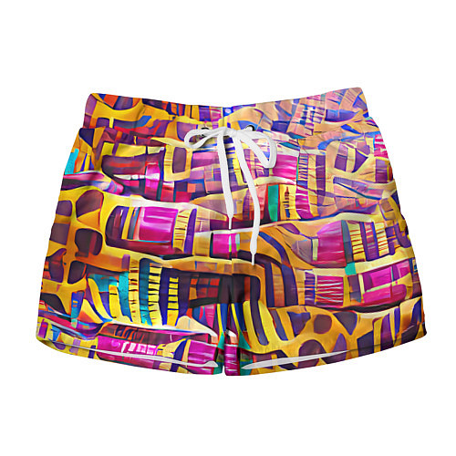 Женские шорты Африканские яркие мотивы / 3D-принт – фото 1