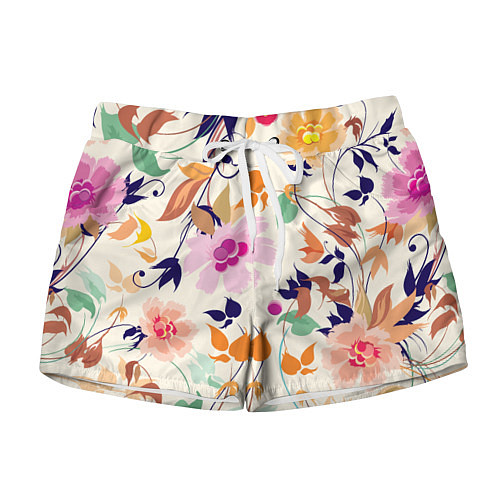 Женские шорты Summer floral pattern / 3D-принт – фото 1