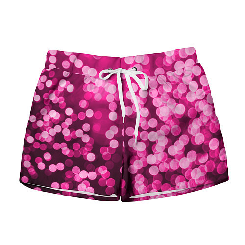 Женские шорты Розовые блестки / 3D-принт – фото 1