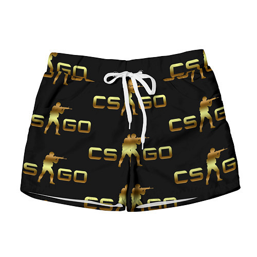 Женские шорты KS:GO Gold Theme / 3D-принт – фото 1