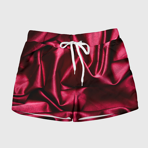 Женские шорты Шелк Бордо / 3D-принт – фото 1