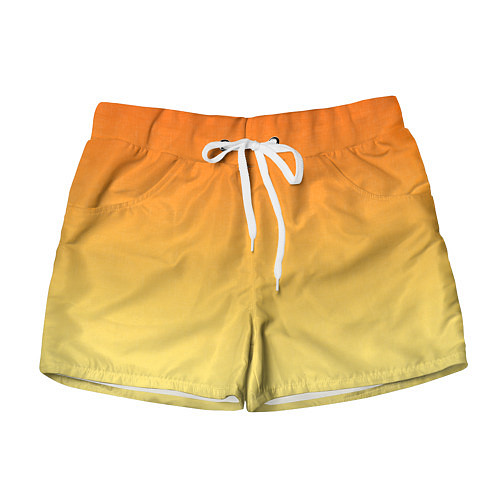 Женские шорты Оранжевый, желтый градиент / 3D-принт – фото 1