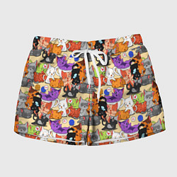 Шорты женские Котики-такие котики, цвет: 3D-принт