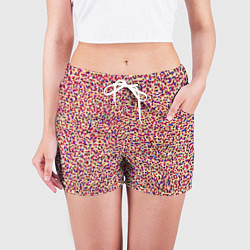 Шорты женские Цветное конфетти, цвет: 3D-принт — фото 2
