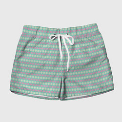 Женские шорты Белые и розовые узоры - минимализм