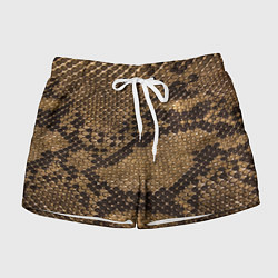 Шорты женские Кожа питона - fashion 2028, цвет: 3D-принт