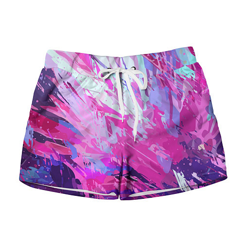 Женские шорты Фиолетовые оттенки / 3D-принт – фото 1