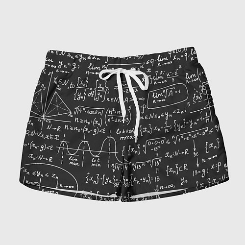 Женские шорты Геометрические формулы / 3D-принт – фото 1