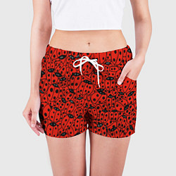 Шорты женские Нашествие божьих коровок, цвет: 3D-принт — фото 2