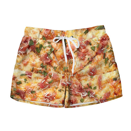 Женские шорты Вкусная пицца / 3D-принт – фото 1