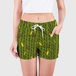 Шорты женские Вязаное полотно, цвет: 3D-принт — фото 2