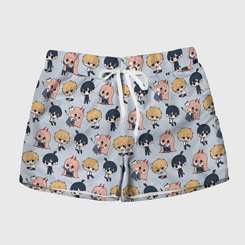 Женские шорты Узор из Аки Дэндзи Пауэр / 3D-принт – фото 1