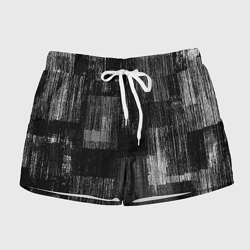Женские шорты Чёрные и белые полосы / 3D-принт – фото 1