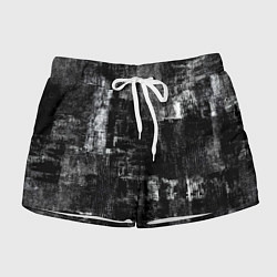 Шорты женские Абстракт чёрного и белого, цвет: 3D-принт
