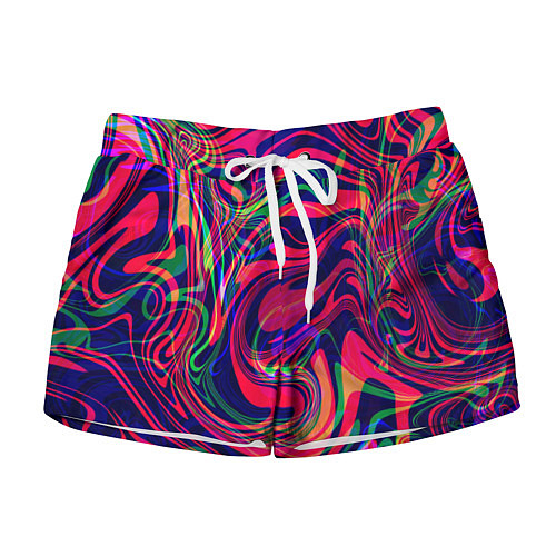 Женские шорты Яркие волны / 3D-принт – фото 1