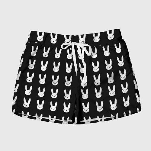 Женские шорты Bunny pattern black / 3D-принт – фото 1
