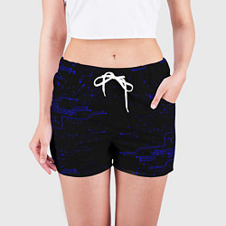 Шорты женские Абстрактный цифровой фон, цвет: 3D-принт — фото 2