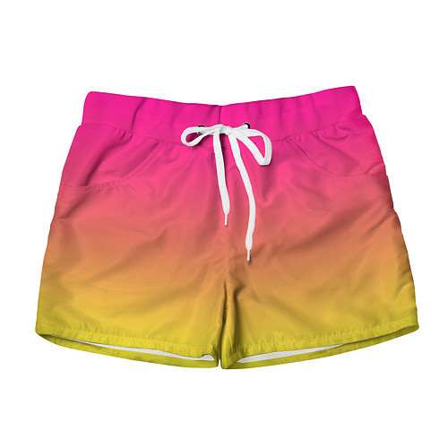 Женские шорты Фиолетово-желтый градиент / 3D-принт – фото 1