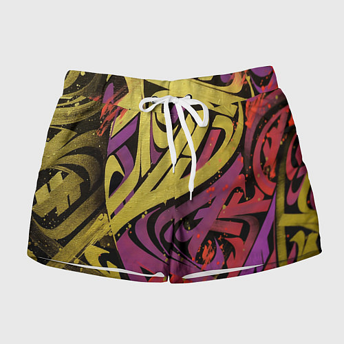 Женские шорты Calligraphic style / 3D-принт – фото 1