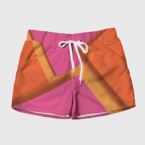 Женские шорты Геометрические абстрактные соединения пластин / 3D-принт – фото 1