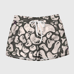 Шорты женские Камни с лицами, цвет: 3D-принт