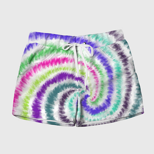 Женские шорты Тай-дай разноцветный / 3D-принт – фото 1