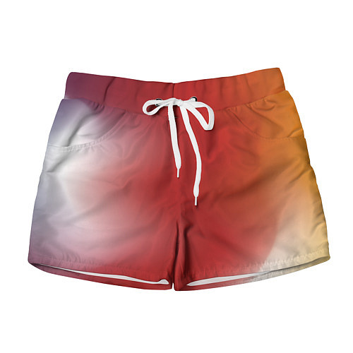 Женские шорты Градиент красный / 3D-принт – фото 1