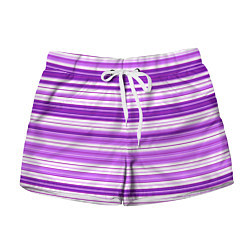 Женские шорты Фиолетовые полосы