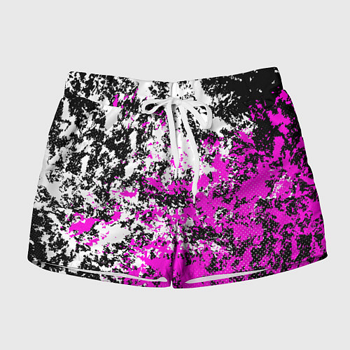 Женские шорты Розово белая краска / 3D-принт – фото 1