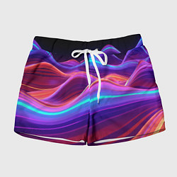 Женские шорты Волны из неона