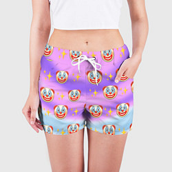 Шорты женские Узор с Клоунами, цвет: 3D-принт — фото 2