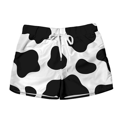 Женские шорты Принт - пятна коровы / 3D-принт – фото 1