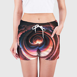 Шорты женские Вихрь из звезд и облаков, цвет: 3D-принт — фото 2