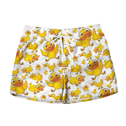Женские шорты Yellow ducklings / 3D-принт – фото 1
