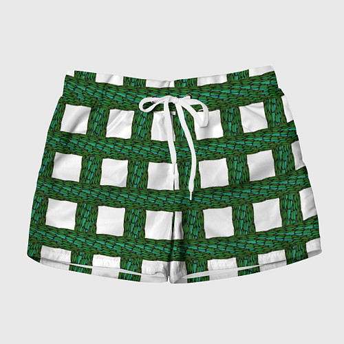 Женские шорты Зеленые змейки / 3D-принт – фото 1