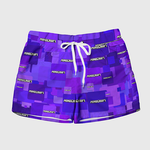 Женские шорты Minecraft pattern logo / 3D-принт – фото 1