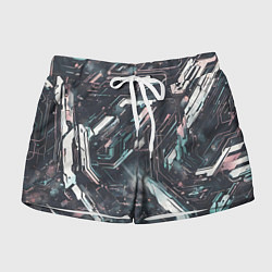 Женские шорты Киберанк полосы