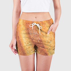 Шорты женские Корочка батона, цвет: 3D-принт — фото 2