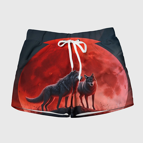 Женские шорты Кровавая луна / 3D-принт – фото 1