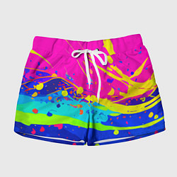 Шорты женские Красочная абстрактная композиция, цвет: 3D-принт